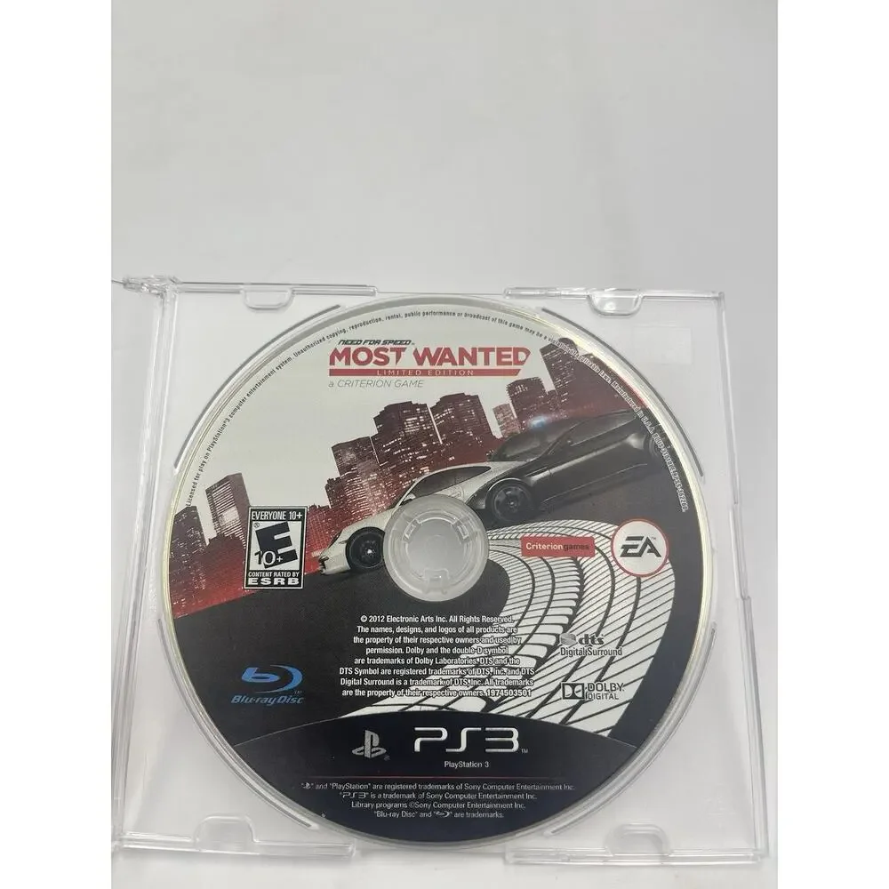 Need For Speed Most Wanted Limited Ed. Sony Playstation 3 PS3 Game Disc Only